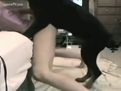 An adorable adolescent who was formerly a virgin being penetrated by a beast